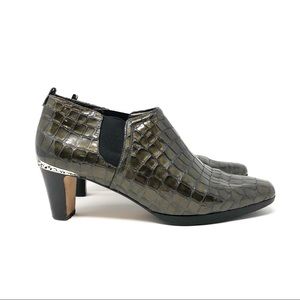 Brighton Trill Olive Green Snake Skin Leather Boot